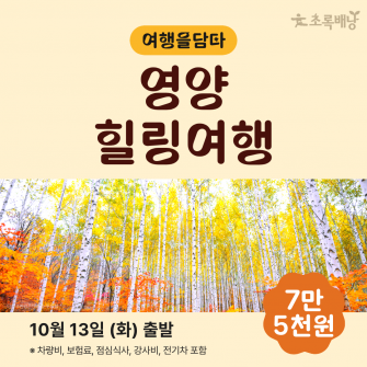 [초록배낭 시그니처] 10월 여담 '영양'